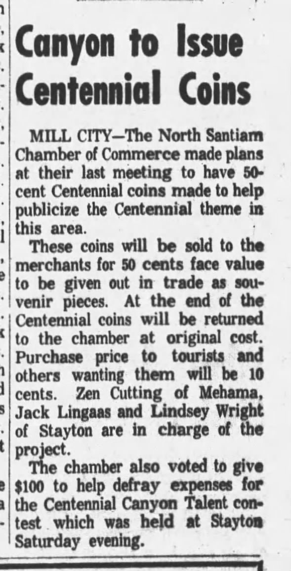Clipping from Albany Democrat-Herald